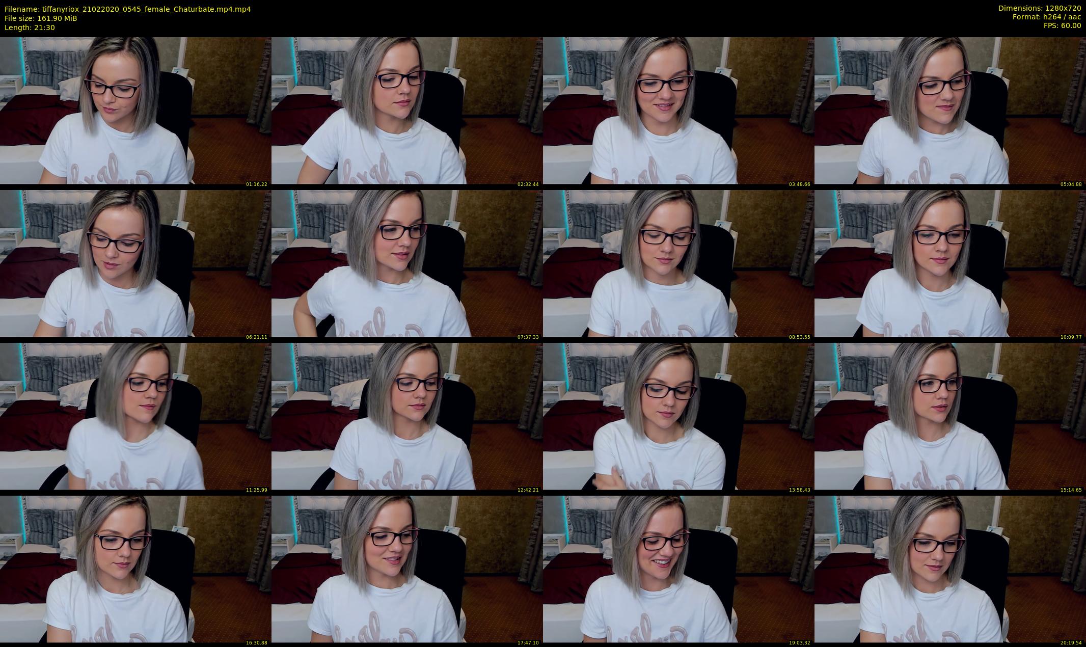 tiffanyriox — 22 minute Chaturbate female cam show recording, 720p, Feb 21, 2020