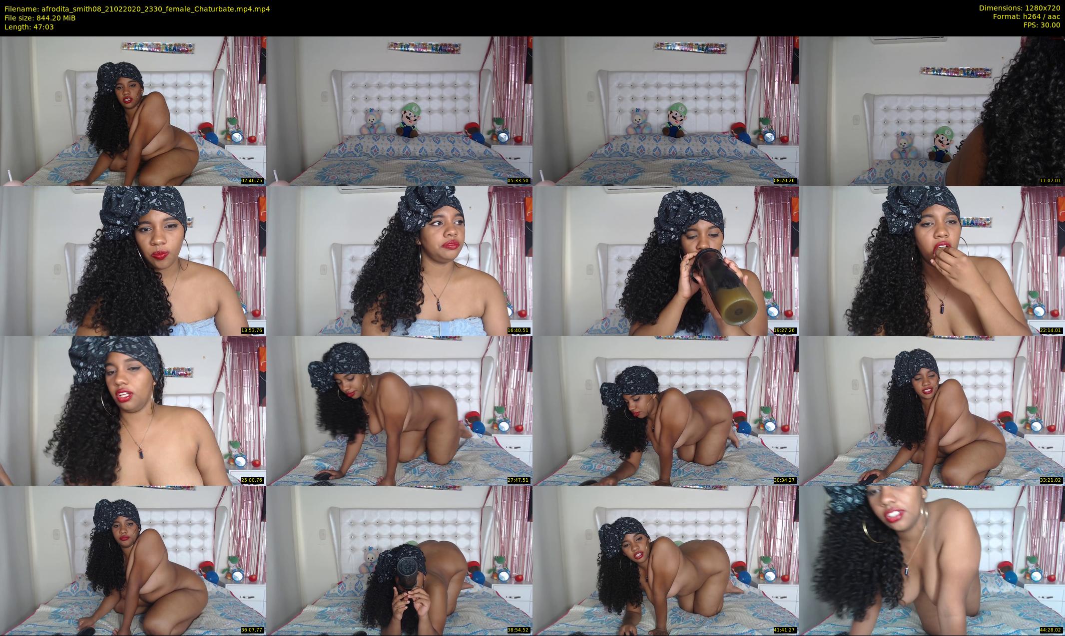 afrodita_smith08 — 48 minute Chaturbate female cam show recording, 720p, Feb 21, 2020