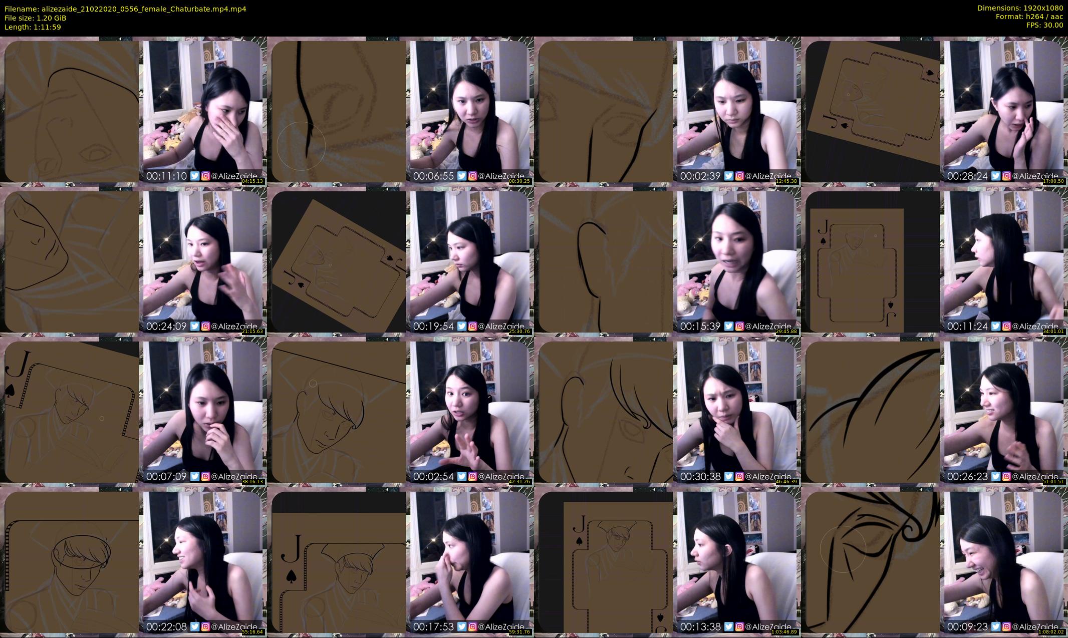 alizezaide — 72 minute Chaturbate female cam show recording, 1080p, Feb 21, 2020