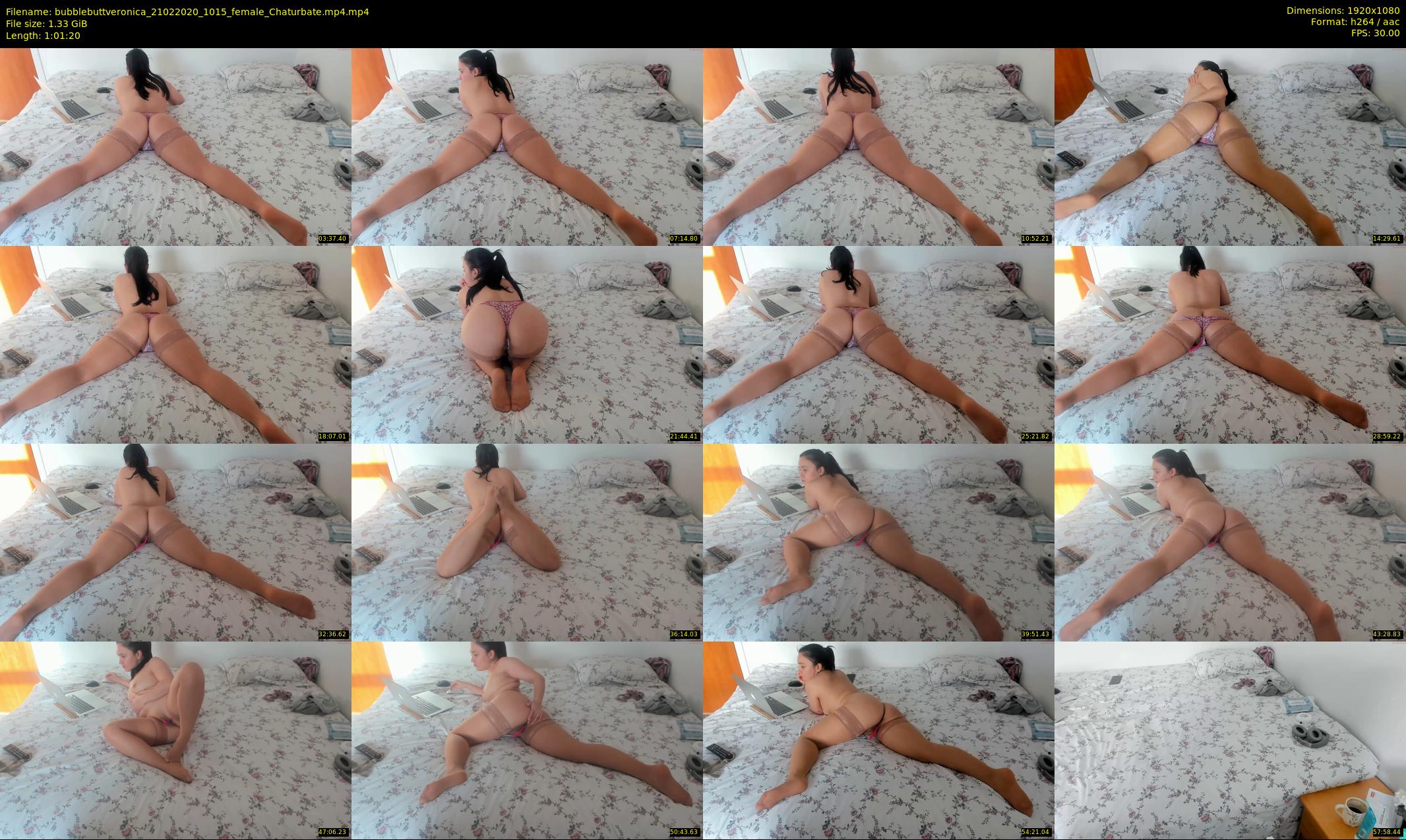 bubblebuttveronica — 62 minute Chaturbate female cam show recording, 1080p, Feb 21, 2020