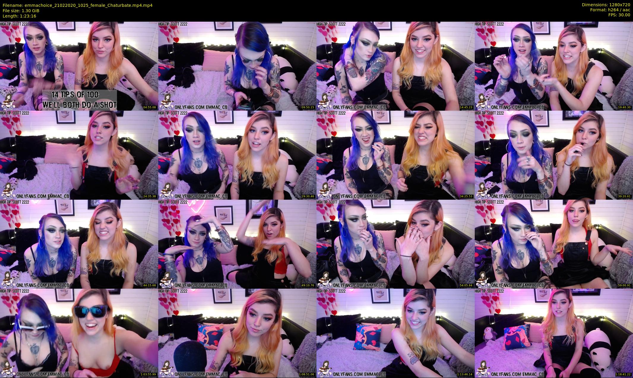 emmachoice — 84 minute Chaturbate female cam show recording, 720p, Feb 21, 2020