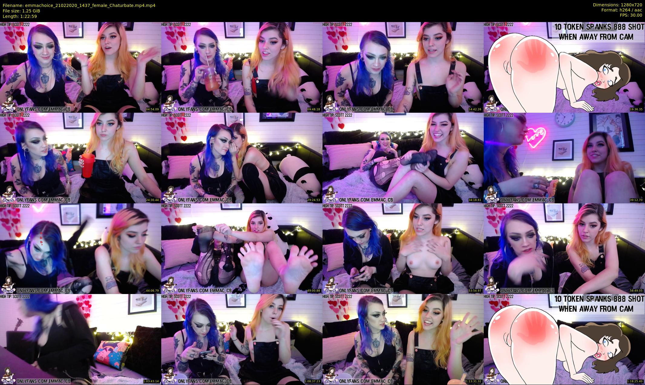 emmachoice — 83 minute Chaturbate female cam show recording, 720p, Feb 21, 2020