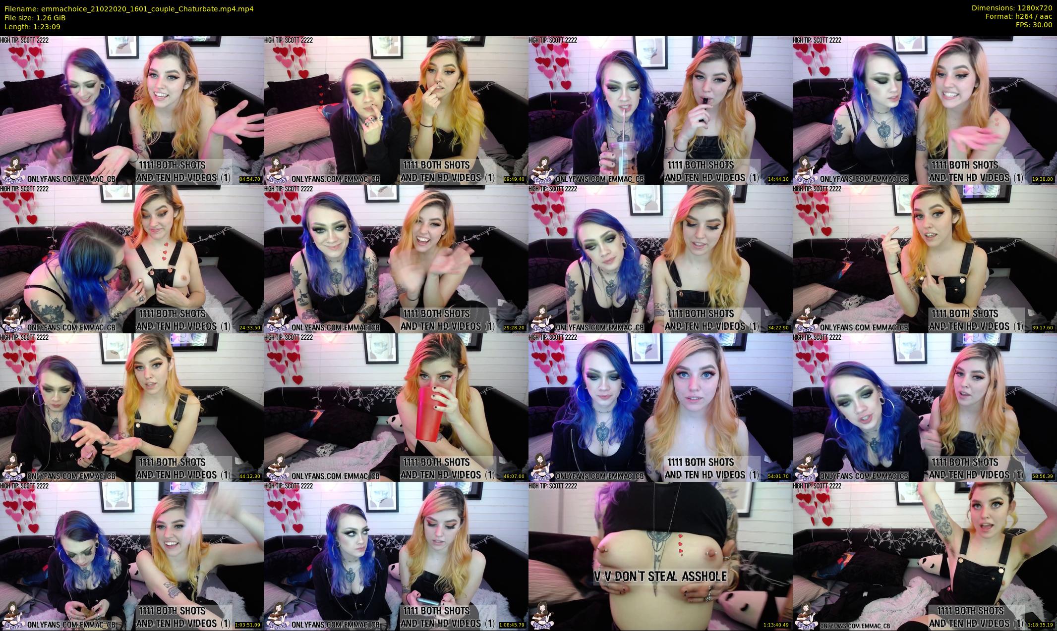 emmachoice — 84 minute Chaturbate female cam show recording, 720p, Feb 21, 2020