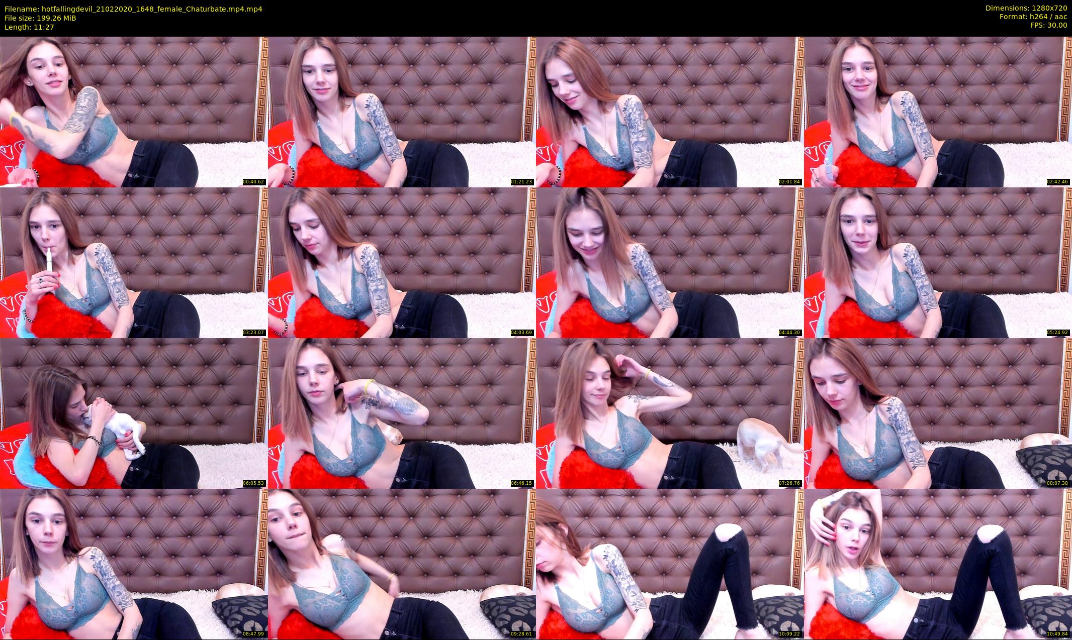 hotfallingdevil — 12 minute Chaturbate female cam show recording, 720p, Feb 21, 2020