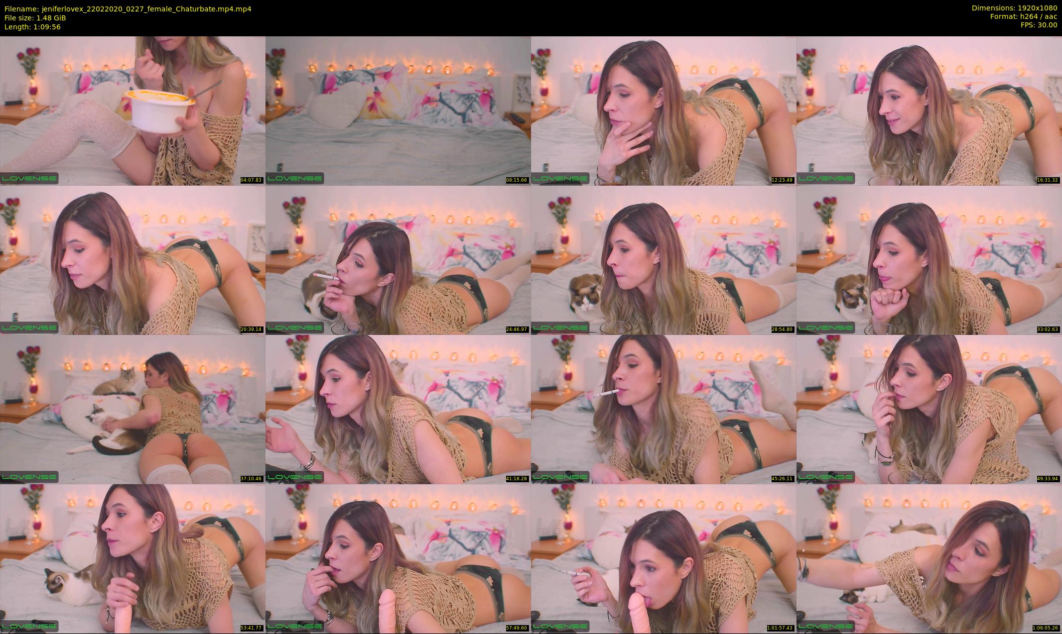 jeniferlovex — 70 minute Chaturbate female cam show recording, 1080p, Feb 22, 2020