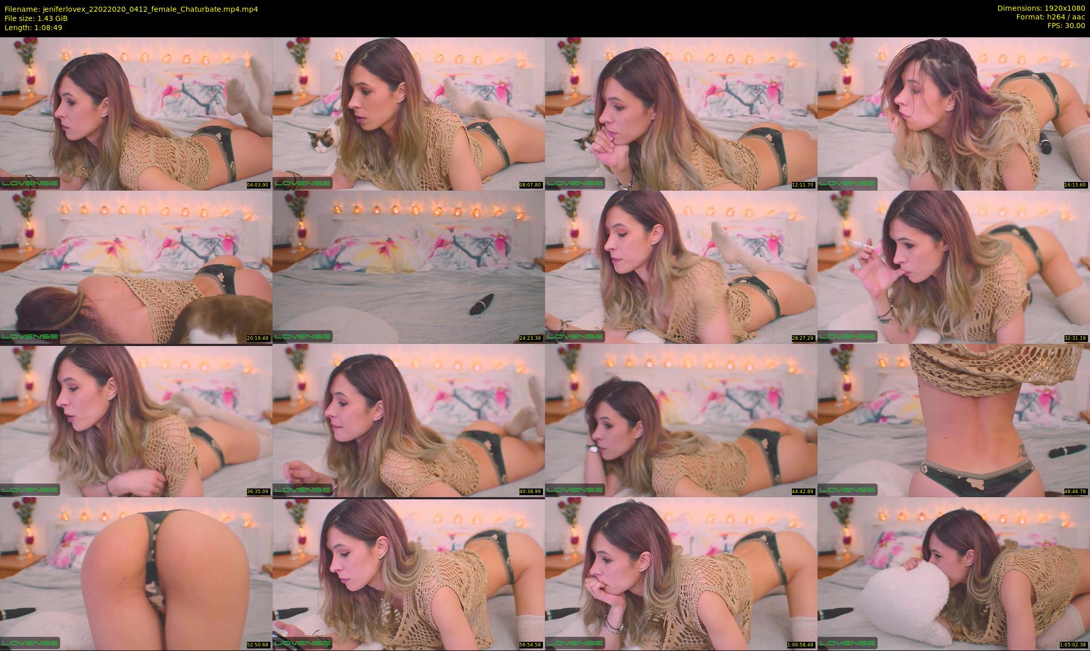 jeniferlovex — 69 minute Chaturbate female cam show recording, 1080p, Feb 22, 2020