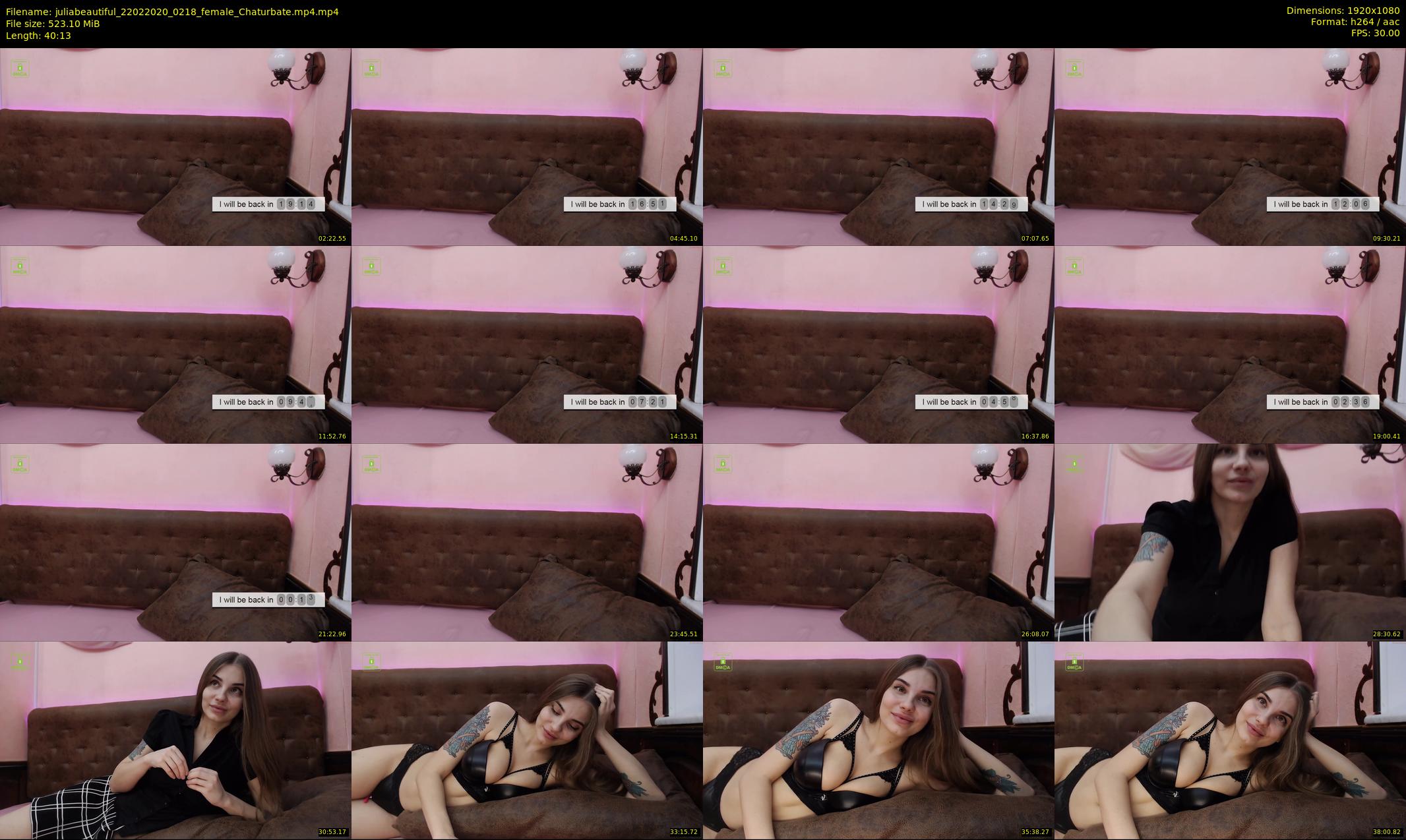 juliabeautiful — 41 minute Chaturbate female cam show recording, 1080p, Feb 22, 2020