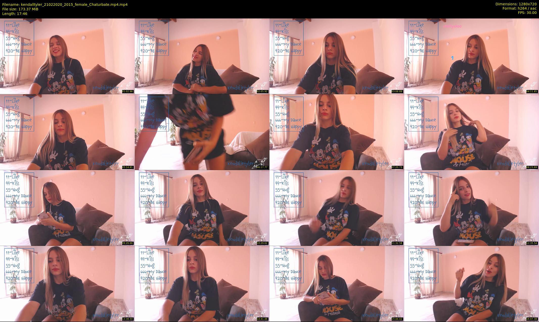 kendalltyler — 18 minute Chaturbate female cam show recording, 720p, Feb 21, 2020
