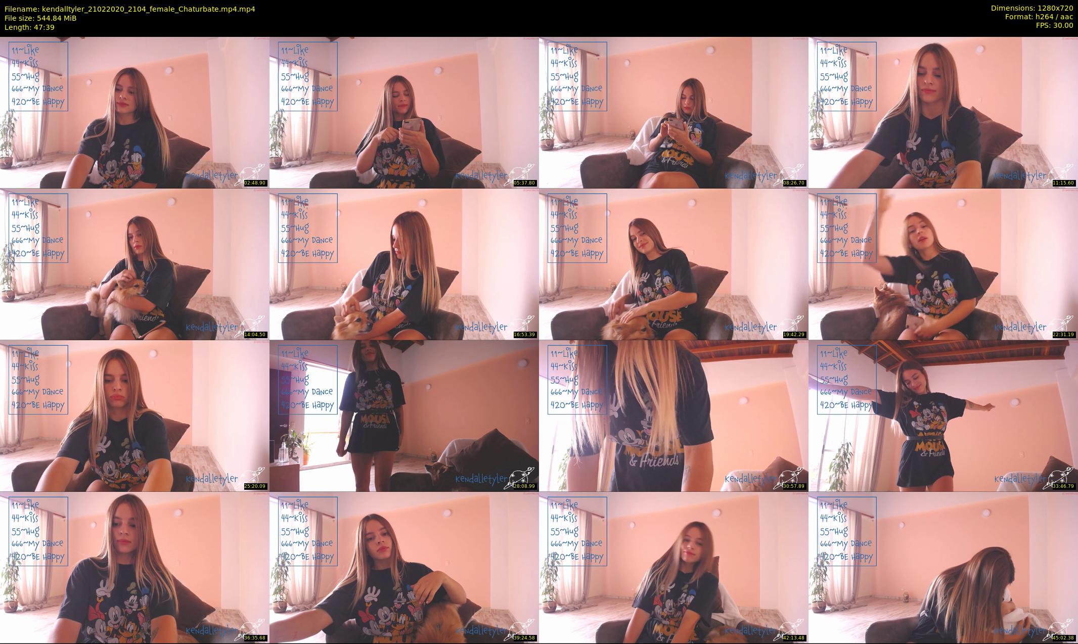 kendalltyler — 48 minute Chaturbate female cam show recording, 720p, Feb 21, 2020