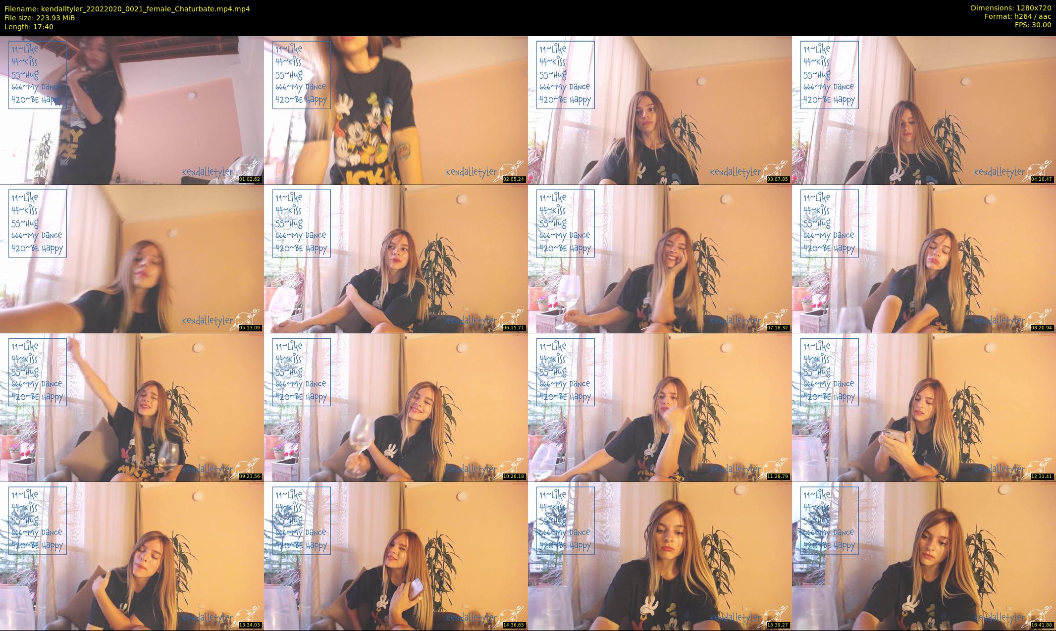 kendalltyler — 18 minute Chaturbate female cam show recording, 720p, Feb 22, 2020