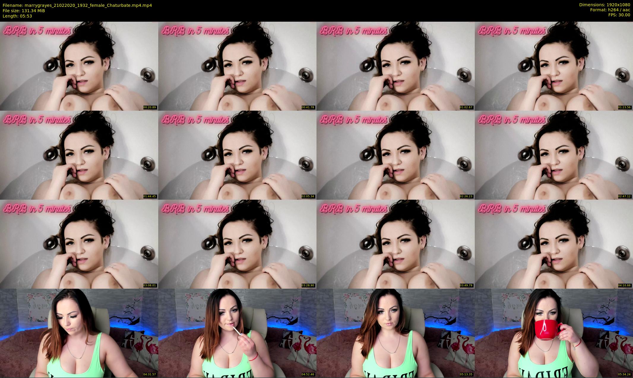 marrygrayes — 6 minute Chaturbate female cam show recording, 1080p, Feb 21, 2020