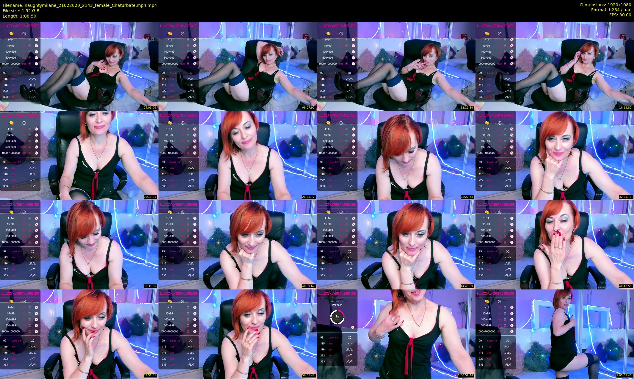 naughtymilane — 69 minute Chaturbate female cam show recording, 1080p, Feb 21, 2020