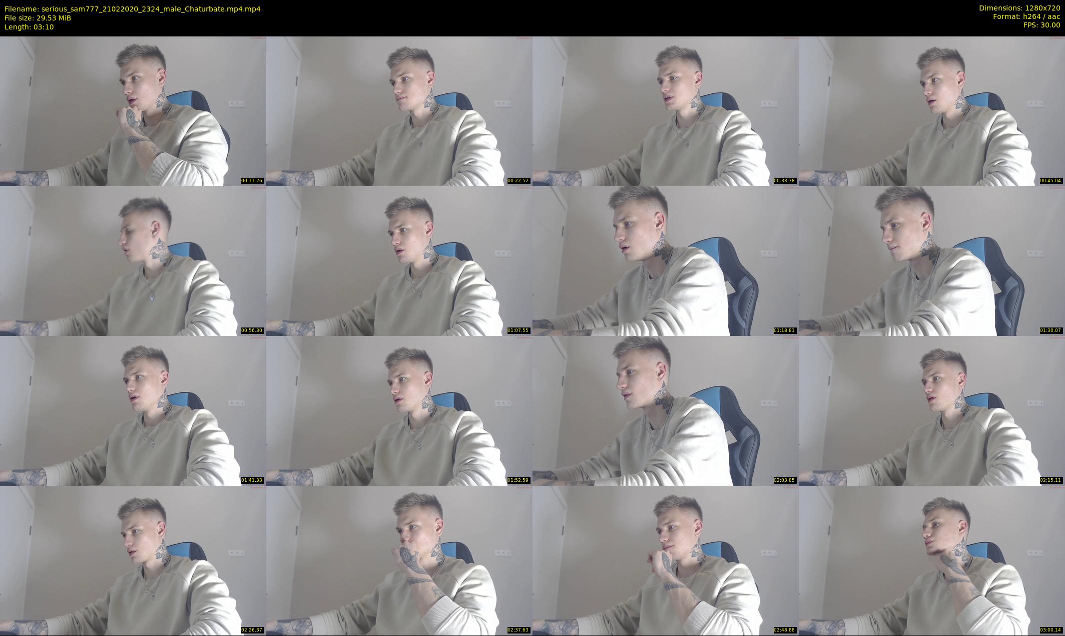 serious_sam777 — 4 minute Chaturbate male cam show recording, 720p, Feb 21, 2020