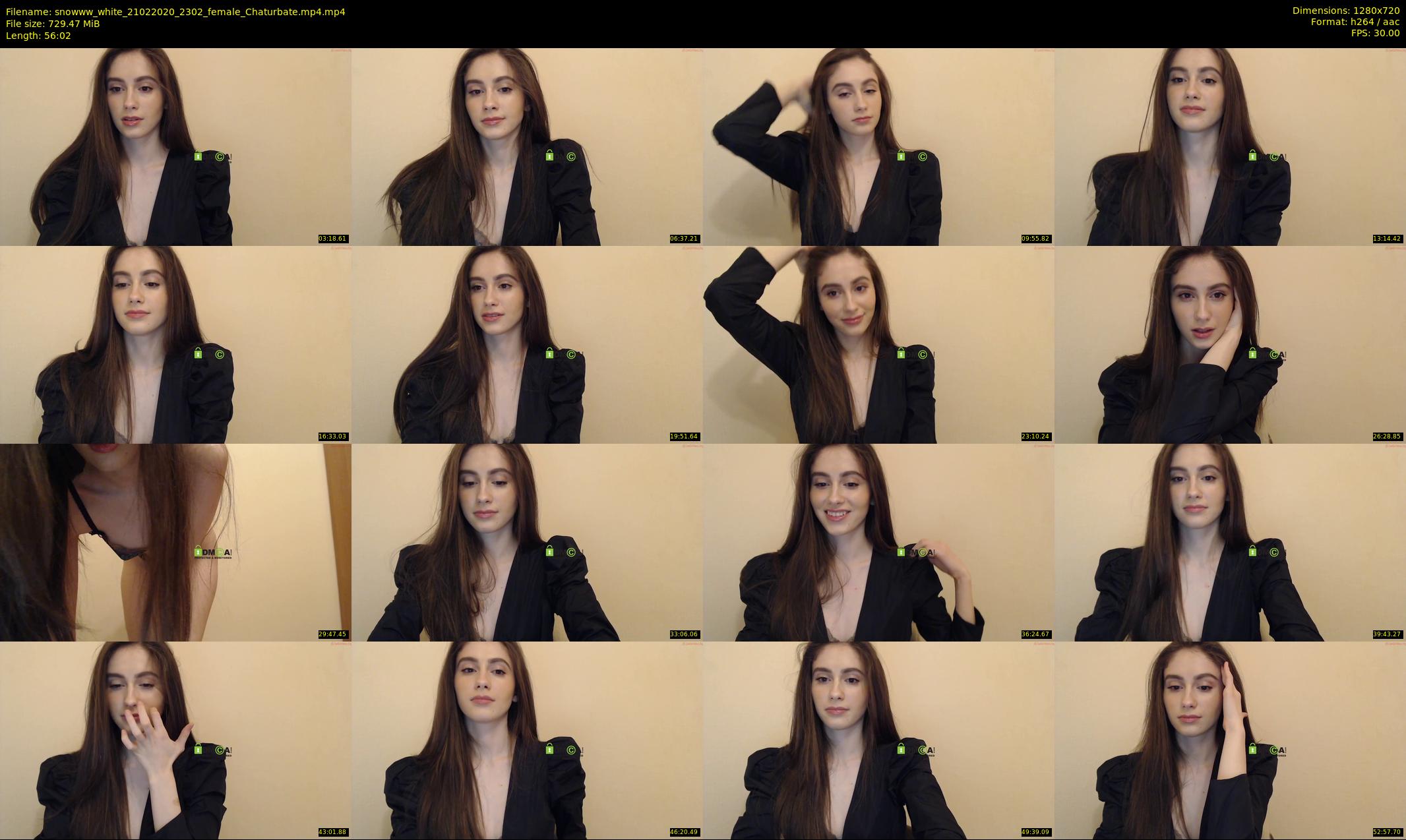 snowww_white — 57 minute Chaturbate female cam show recording, 720p, Feb 21, 2020