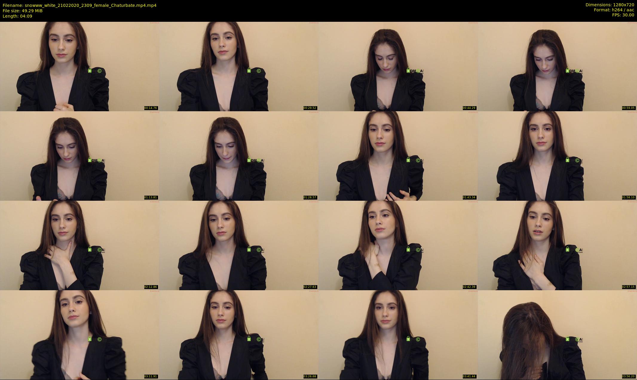 snowww_white — 5 minute Chaturbate female cam show recording, 720p, Feb 21, 2020