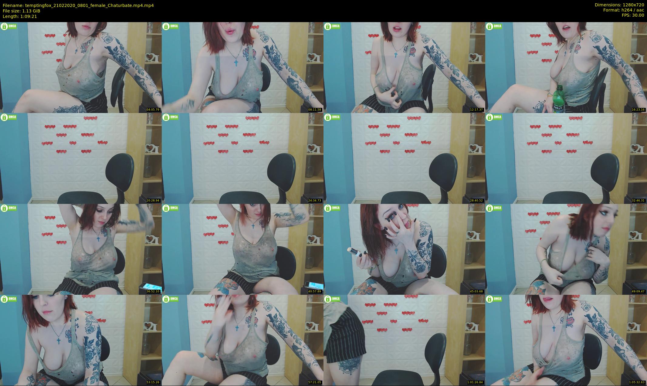 temptingfox — 70 minute Chaturbate female cam show recording, 720p, Feb 21, 2020