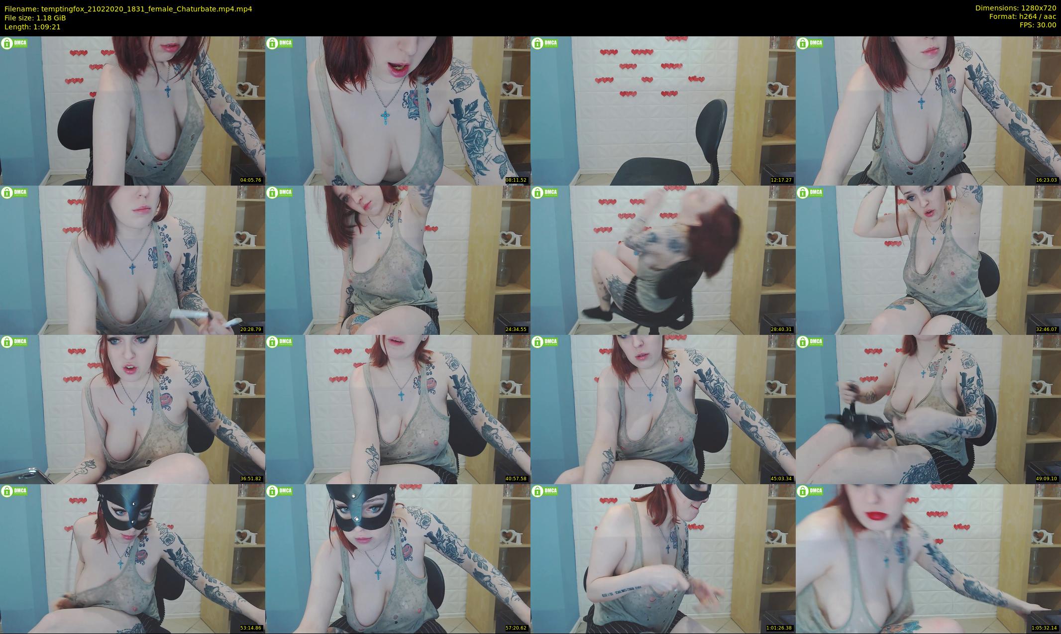 temptingfox — 70 minute Chaturbate female cam show recording, 720p, Feb 21, 2020
