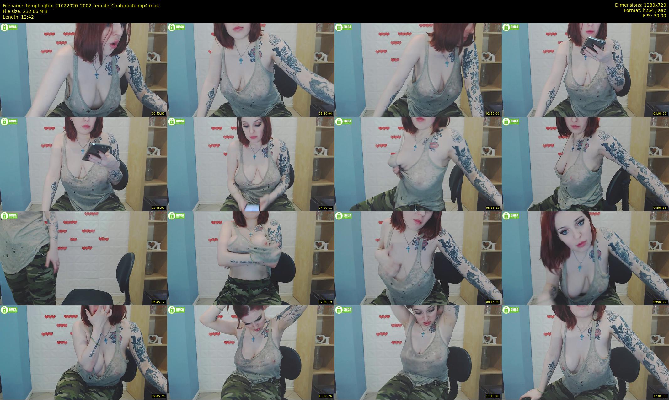 temptingfox — 13 minute Chaturbate female cam show recording, 720p, Feb 21, 2020