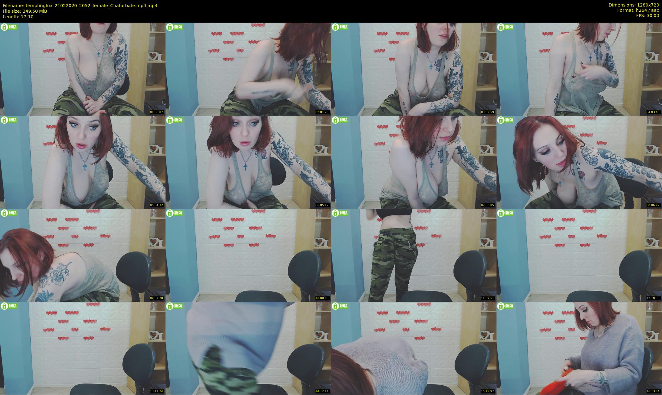 temptingfox — 18 minute Chaturbate female cam show recording, 720p, Feb 21, 2020
