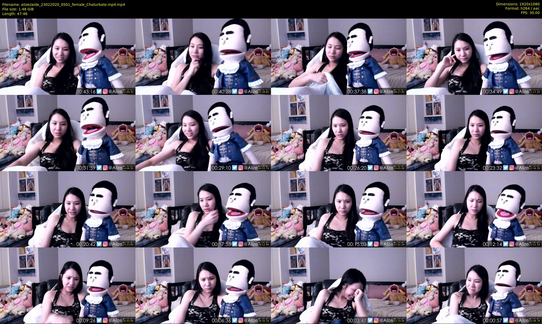 alizezaide — 48 minute Chaturbate female cam show recording, 1080p, Feb 23, 2020