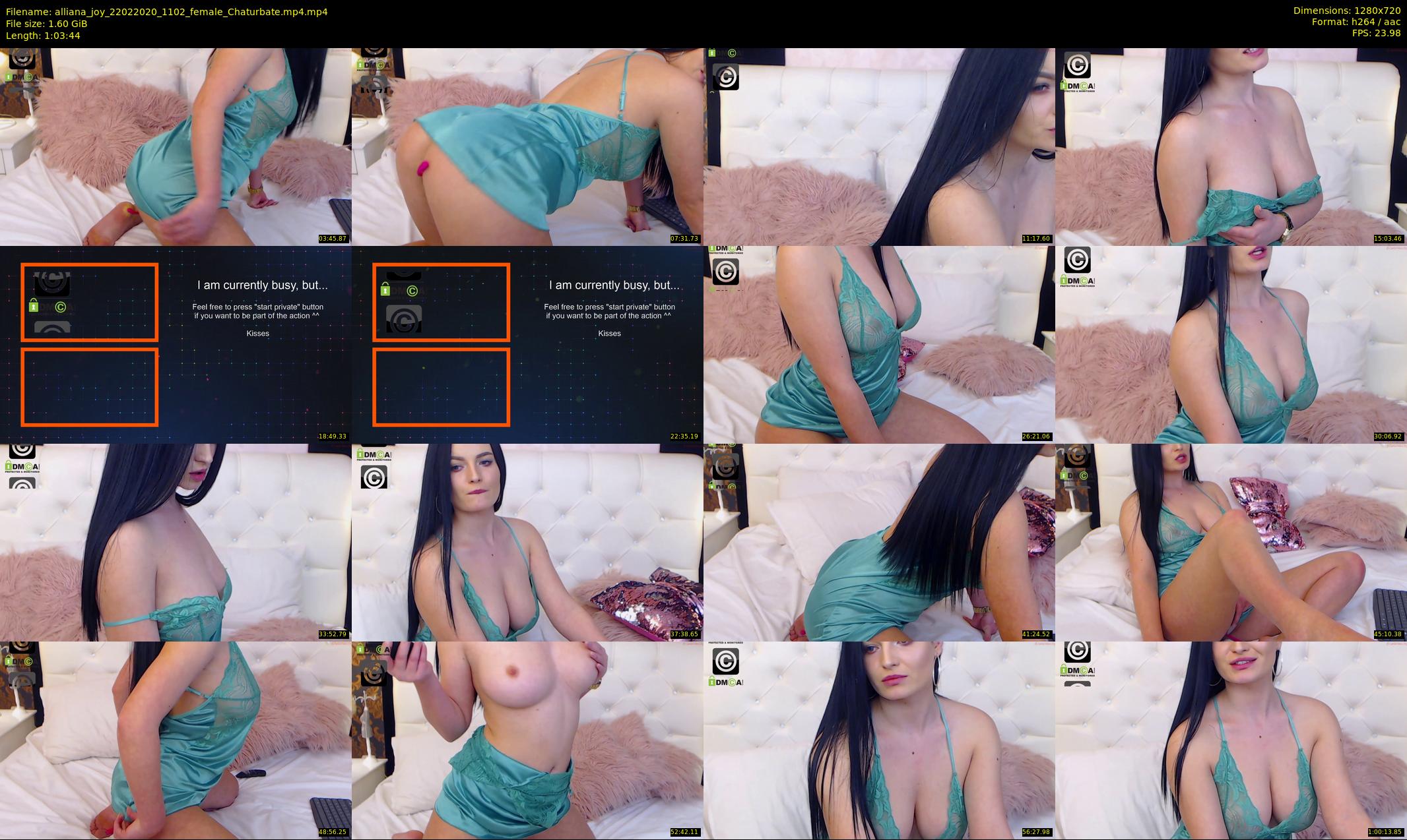 alliana_joy — 64 minute Chaturbate female cam show recording, 720p, Feb 22, 2020