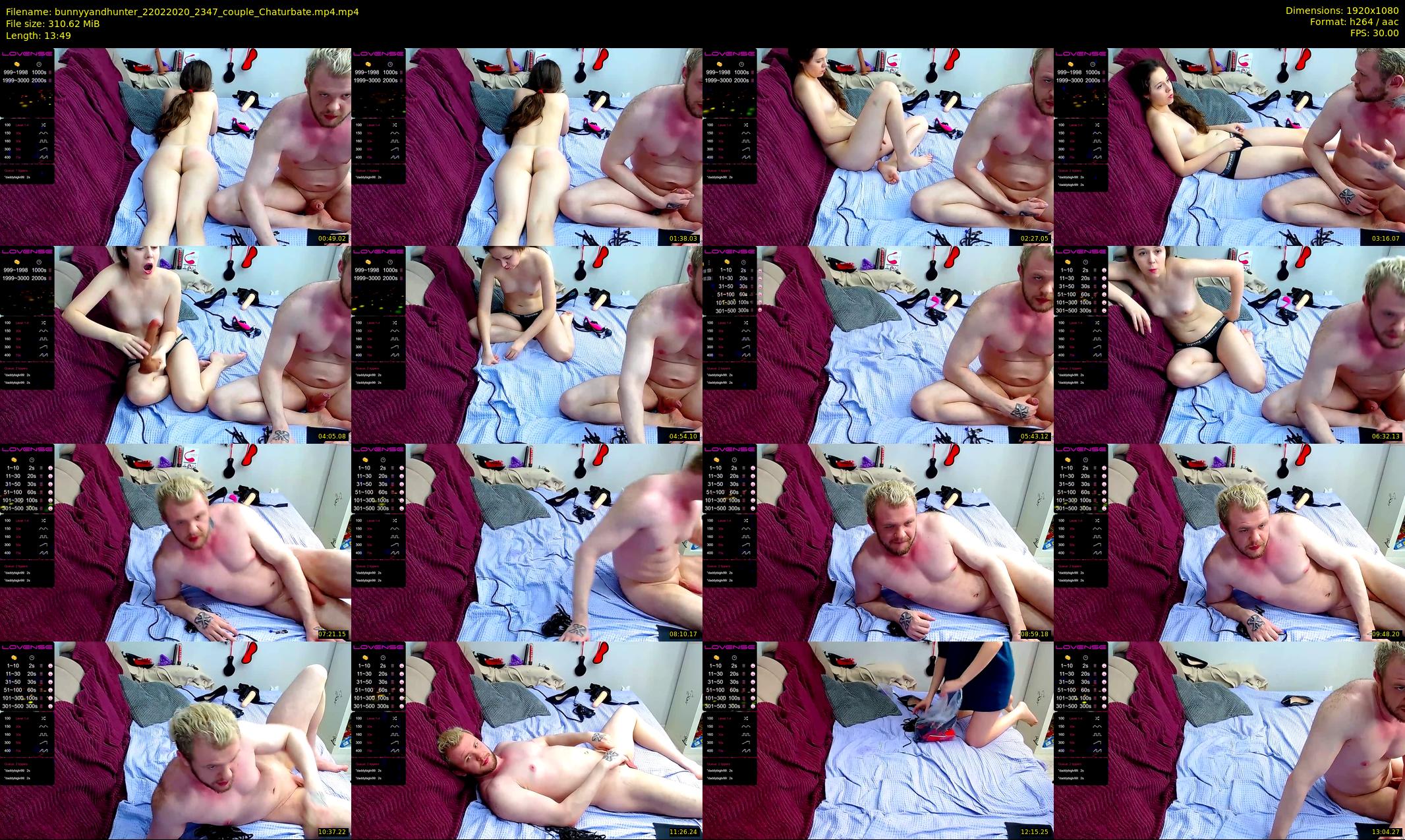 bunnyyandhunter — 14 minute Chaturbate couple cam show recording, 1080p, Feb 22, 2020