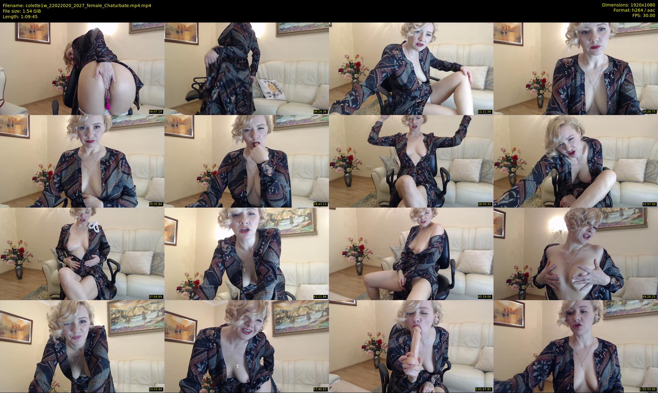 colette1w — 70 minute Chaturbate female cam show recording, 1080p, Feb 22, 2020