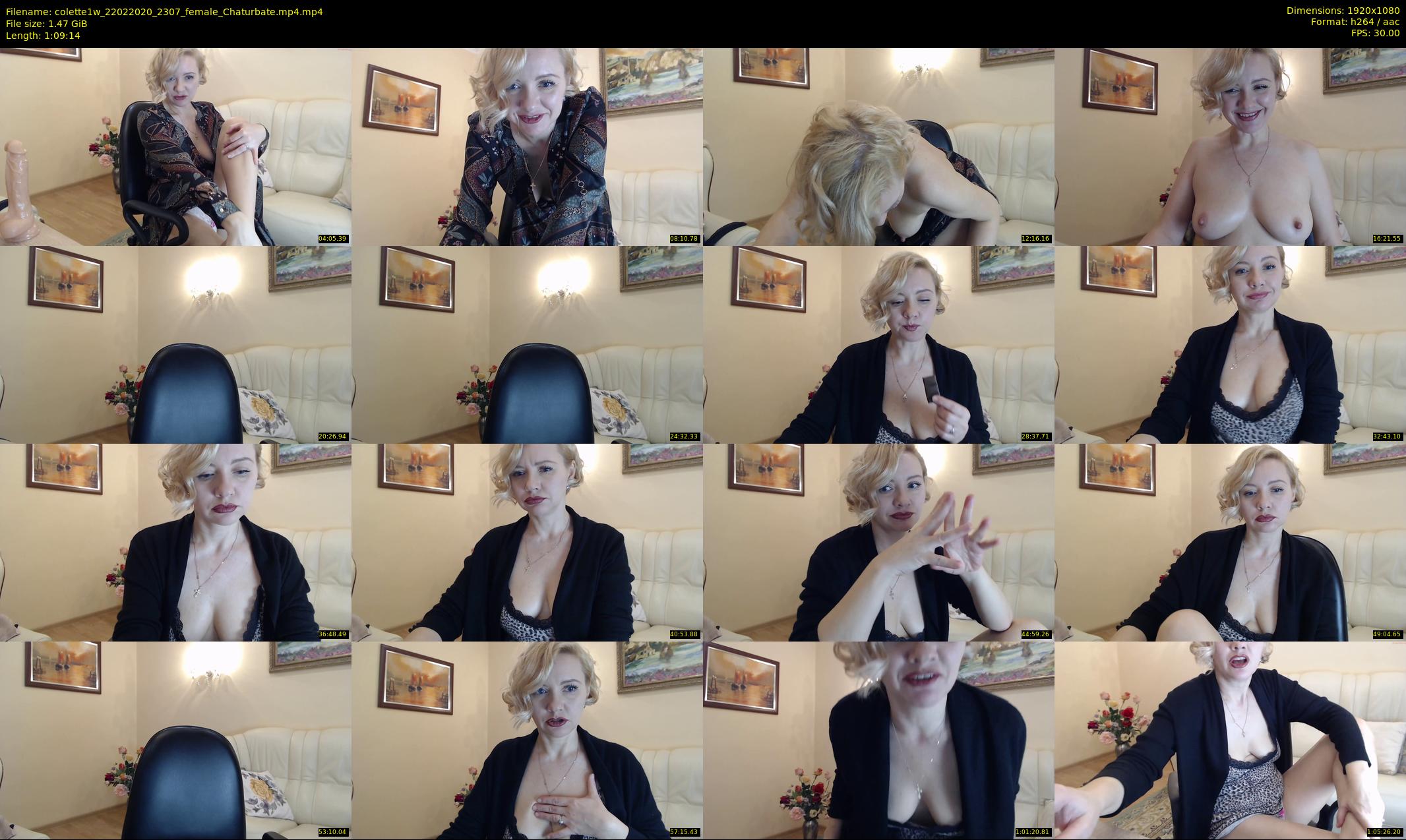 colette1w — 70 minute Chaturbate female cam show recording, 1080p, Feb 22, 2020