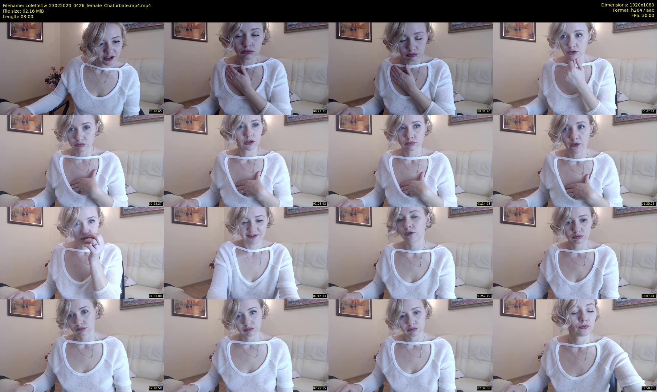 colette1w — 3 minute Chaturbate female cam show recording, 1080p, Feb 23, 2020