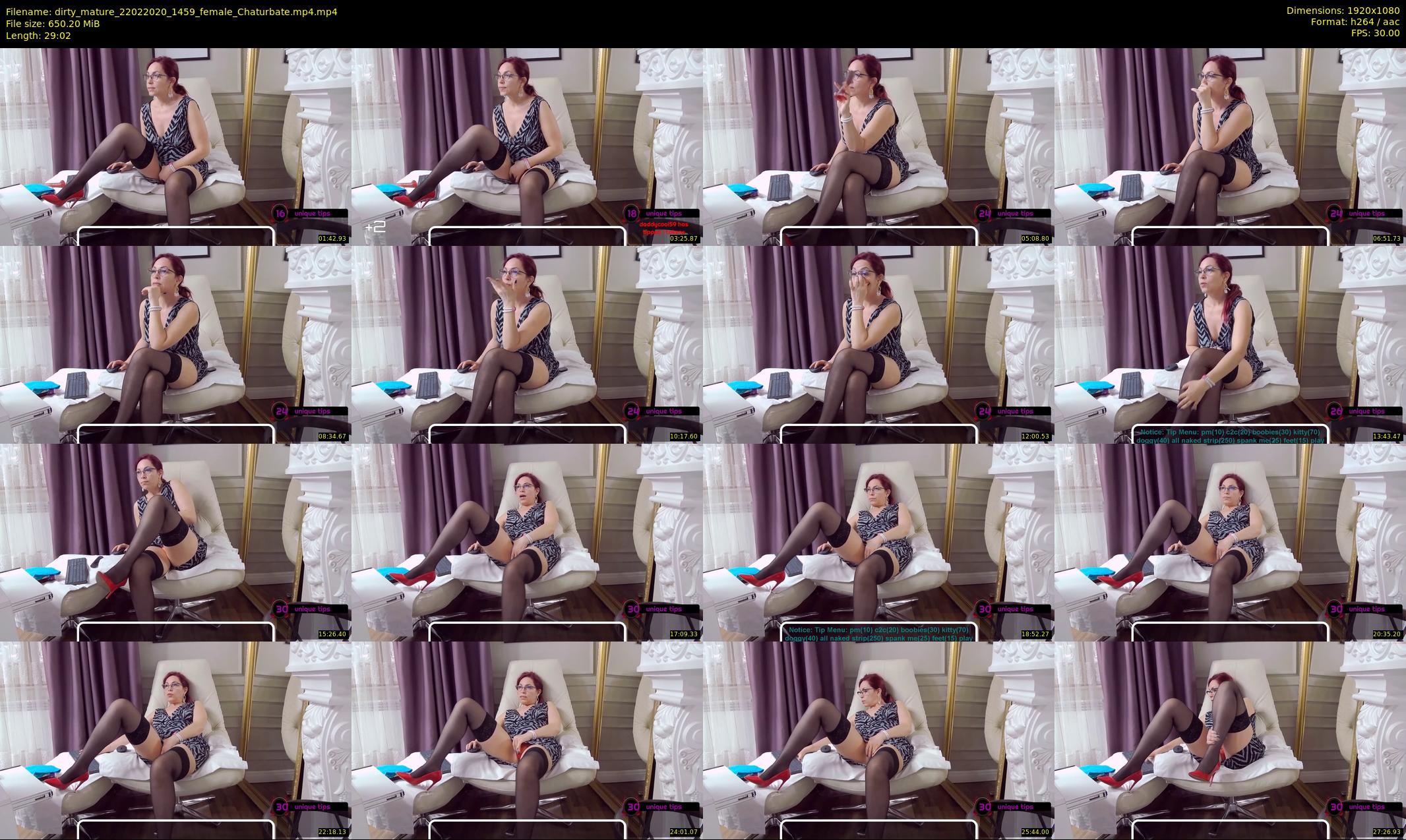 dirty_mature — 30 minute Chaturbate female cam show recording, 1080p, Feb 22, 2020