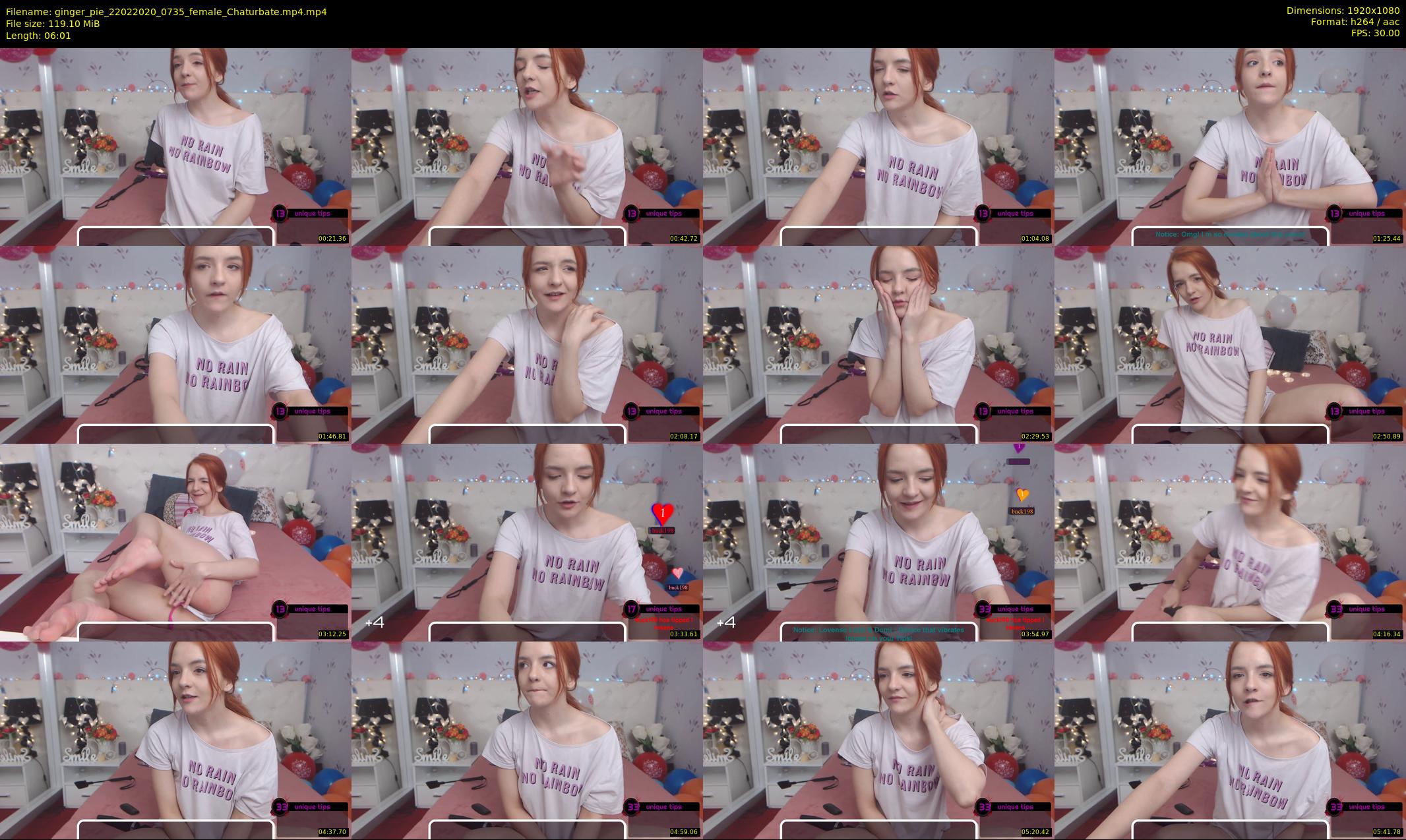 ginger_pie — 7 minute Chaturbate female cam show recording, 1080p, Feb 22, 2020