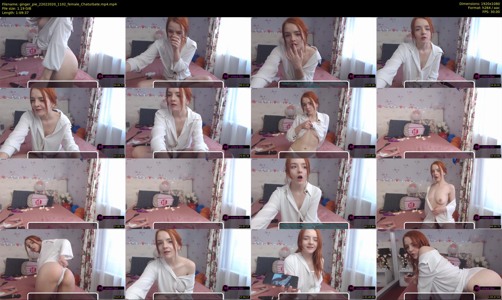 ginger_pie — 70 minute Chaturbate female cam show recording, 1080p, Feb 22, 2020