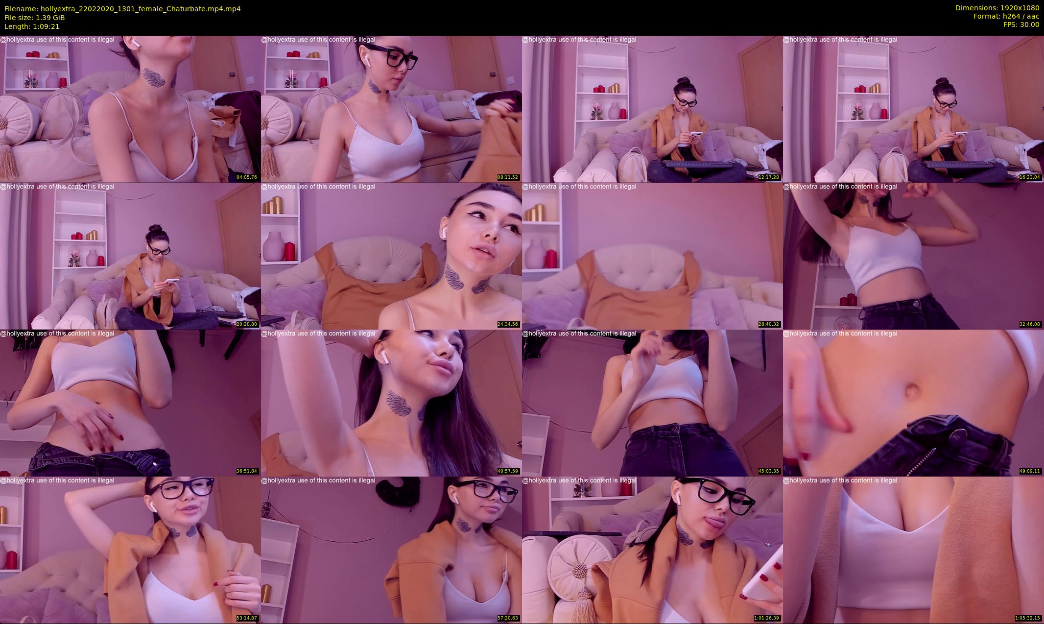 hollyextra — 70 minute Chaturbate female cam show recording, 1080p, Feb 22, 2020