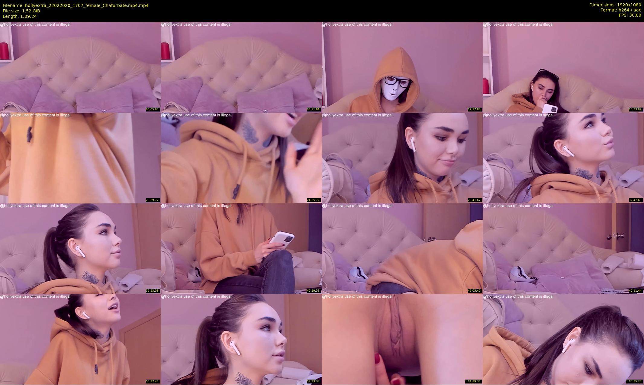 hollyextra — 70 minute Chaturbate female cam show recording, 1080p, Feb 22, 2020