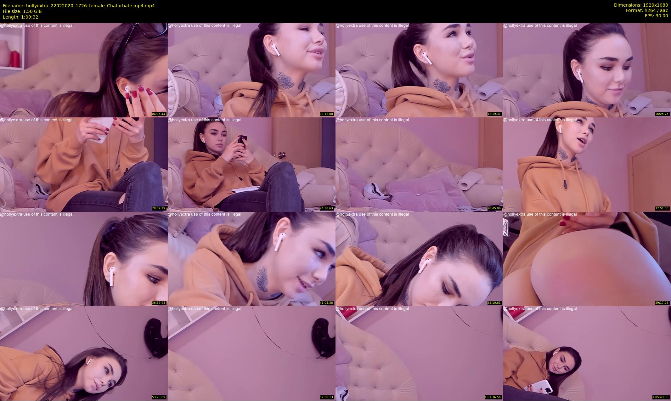 hollyextra — 70 minute Chaturbate female cam show recording, 1080p, Feb 22, 2020