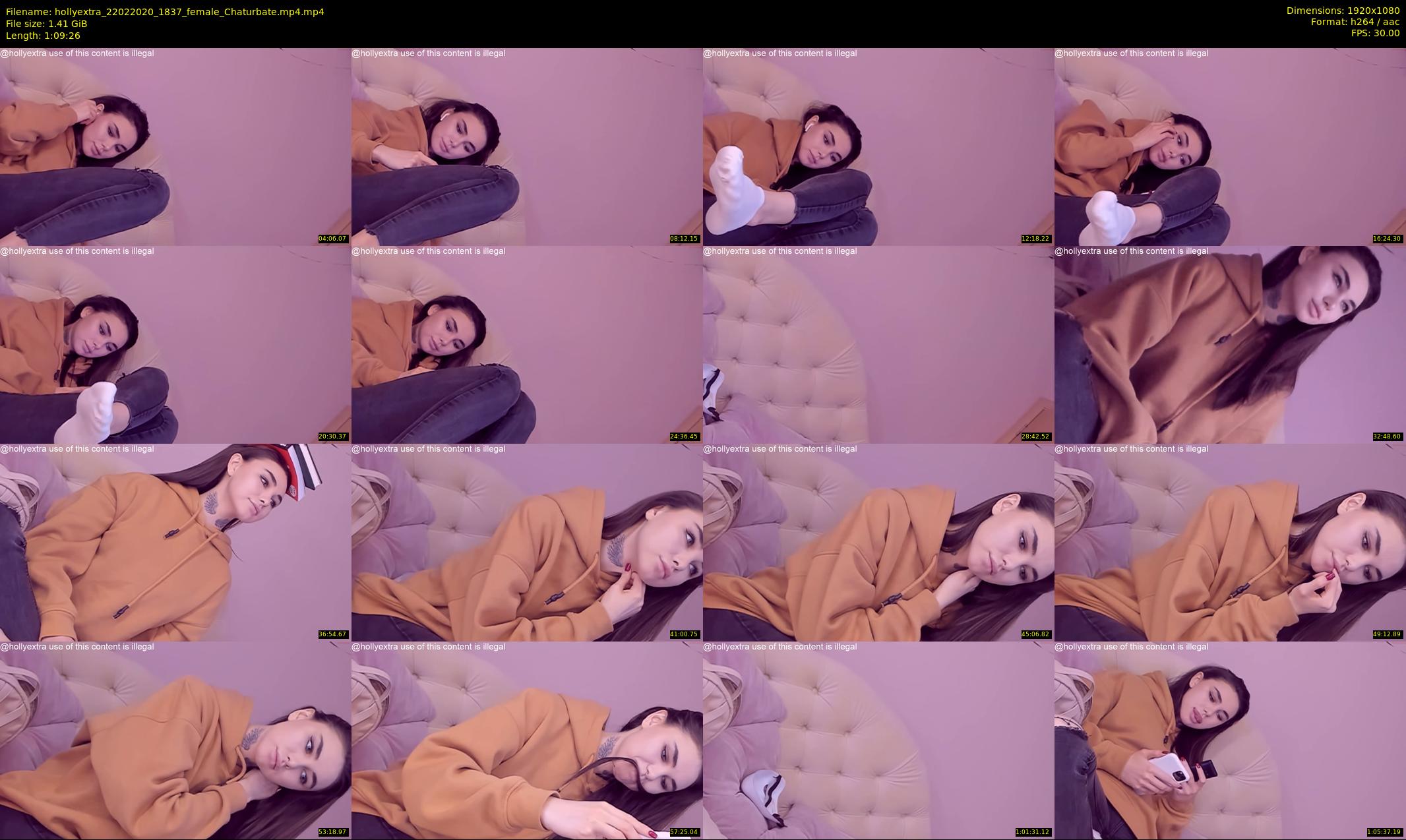 hollyextra — 70 minute Chaturbate female cam show recording, 1080p, Feb 22, 2020