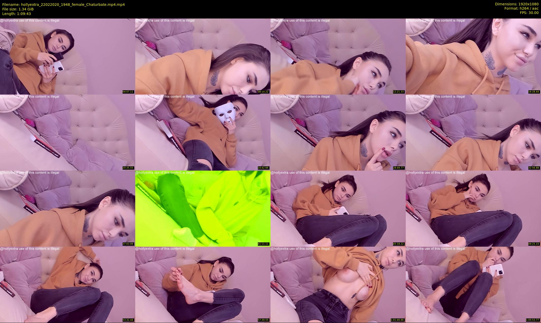 hollyextra — 70 minute Chaturbate female cam show recording, 1080p, Feb 22, 2020