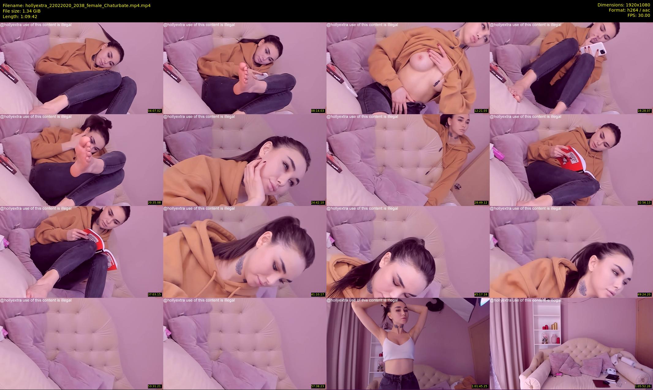 hollyextra — 70 minute Chaturbate female cam show recording, 1080p, Feb 22, 2020