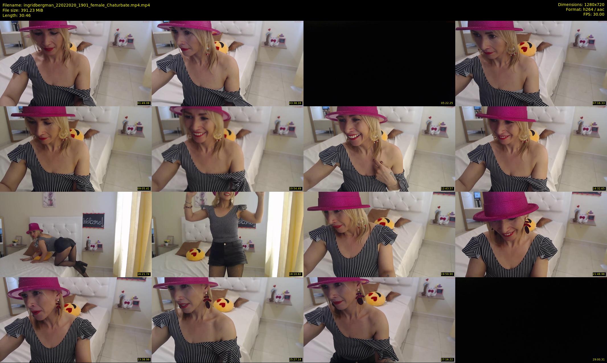 ingridbergman — 31 minute Chaturbate female cam show recording, 720p, Feb 22, 2020