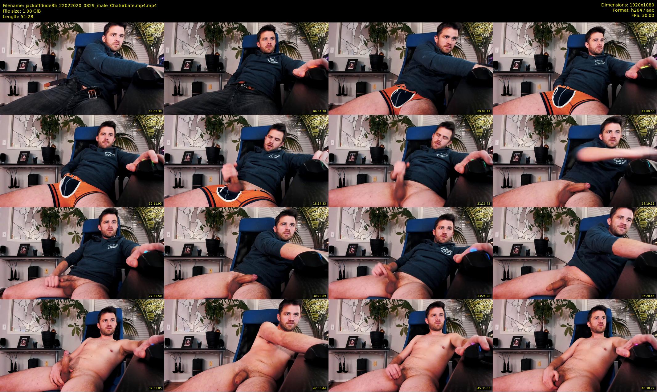 jackoffdude85 — 52 minute Chaturbate male cam show recording, 1080p, Feb 22, 2020
