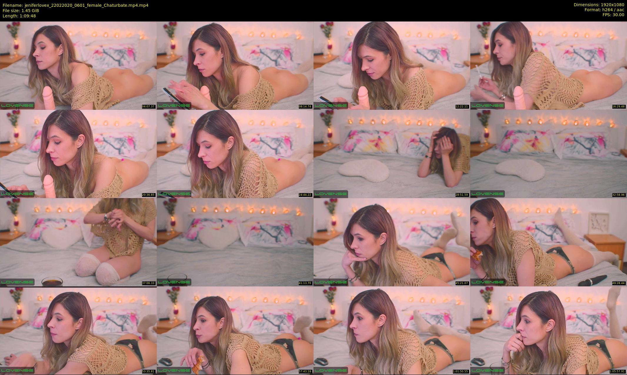 jeniferlovex — 70 minute Chaturbate female cam show recording, 1080p, Feb 22, 2020