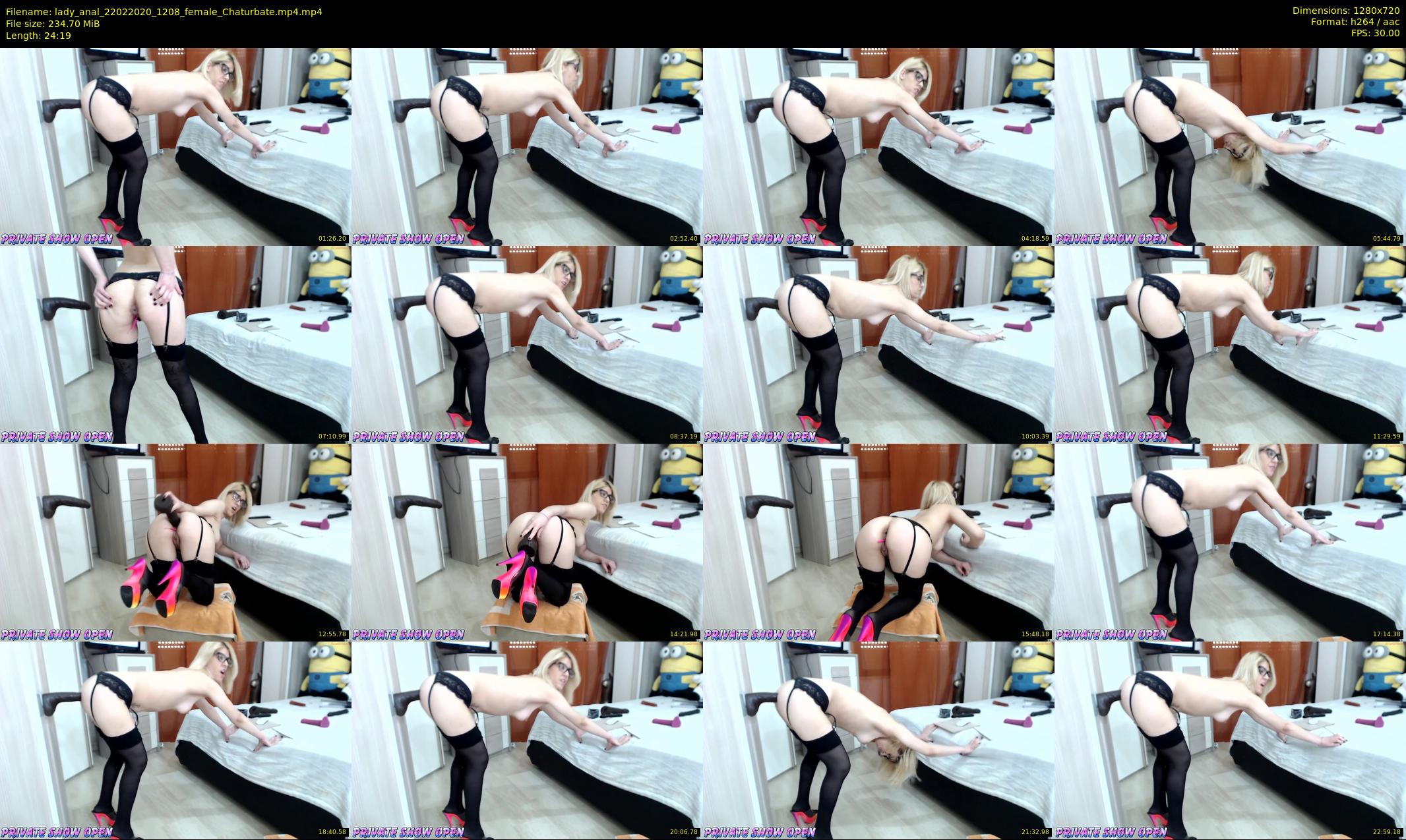 lady_anal — 25 minute Chaturbate female cam show recording, 720p, Feb 22, 2020
