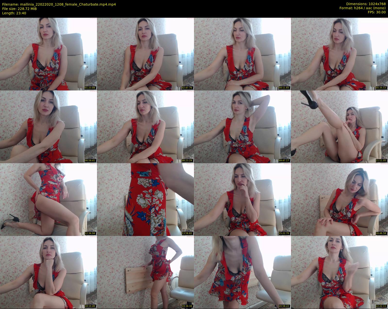 mallinia — 24 minute Chaturbate female cam show recording, 720p, Feb 22, 2020