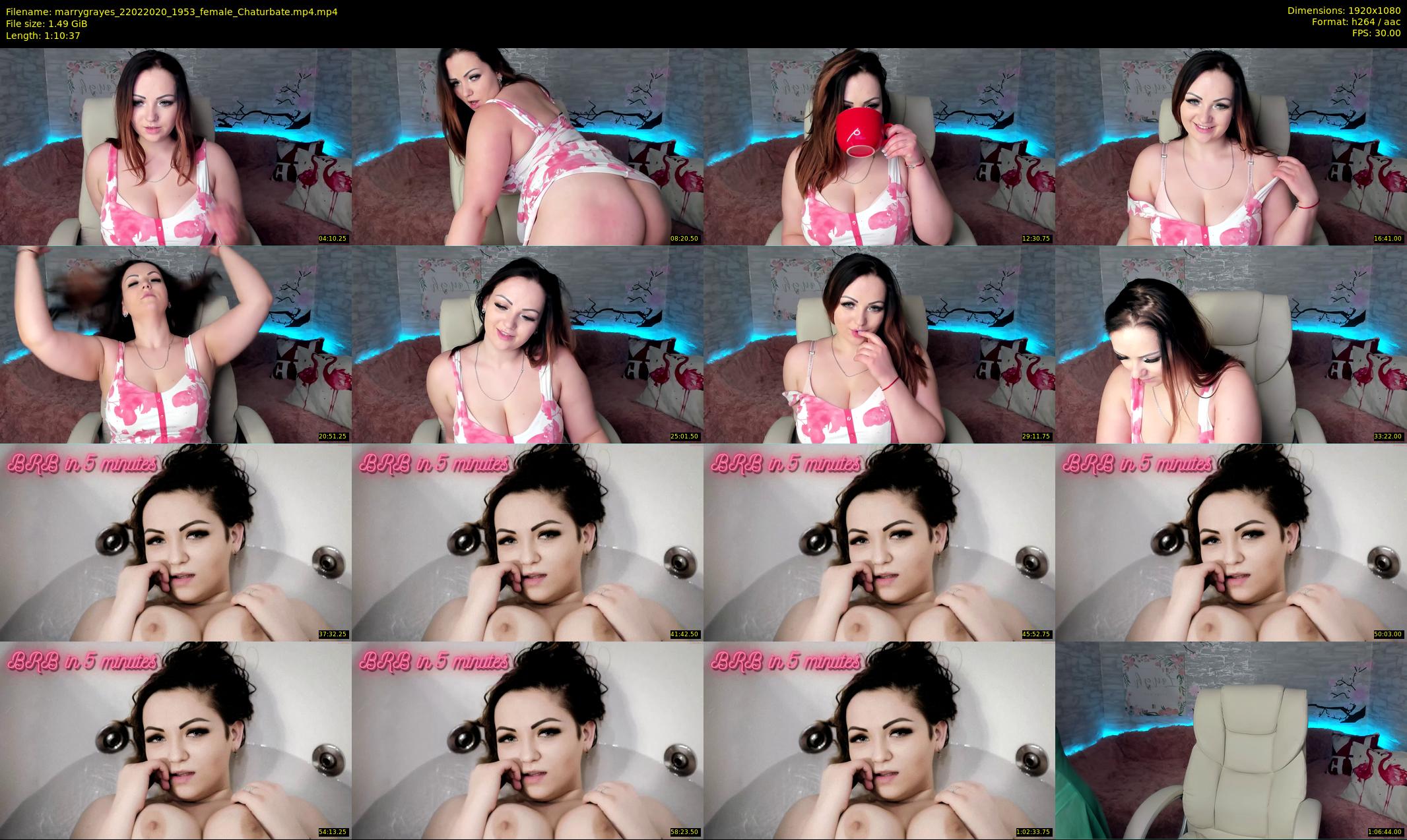 marrygrayes — 71 minute Chaturbate female cam show recording, 1080p, Feb 22, 2020