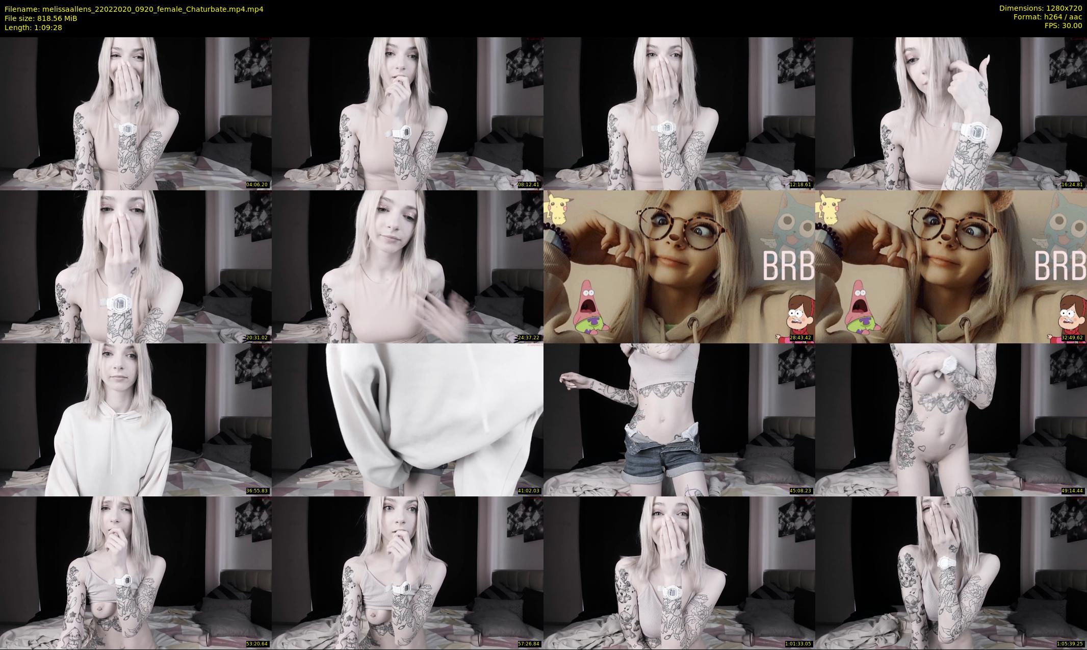 melissaallens — 70 minute Chaturbate female cam show recording, 720p, Feb 22, 2020