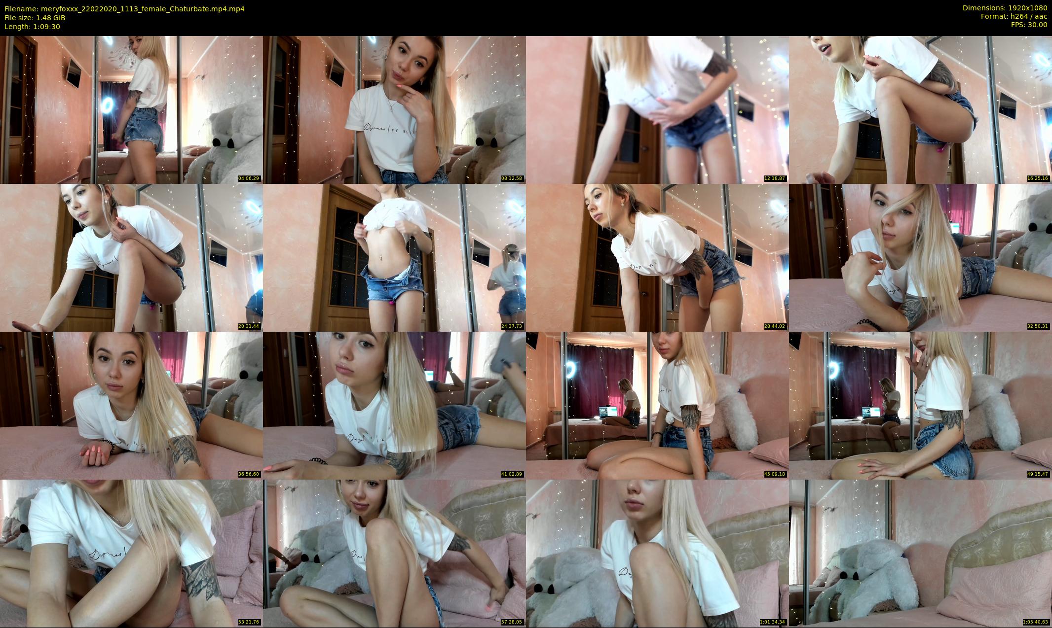 meryfoxxx — 70 minute Chaturbate female cam show recording, 1080p, Feb 22, 2020