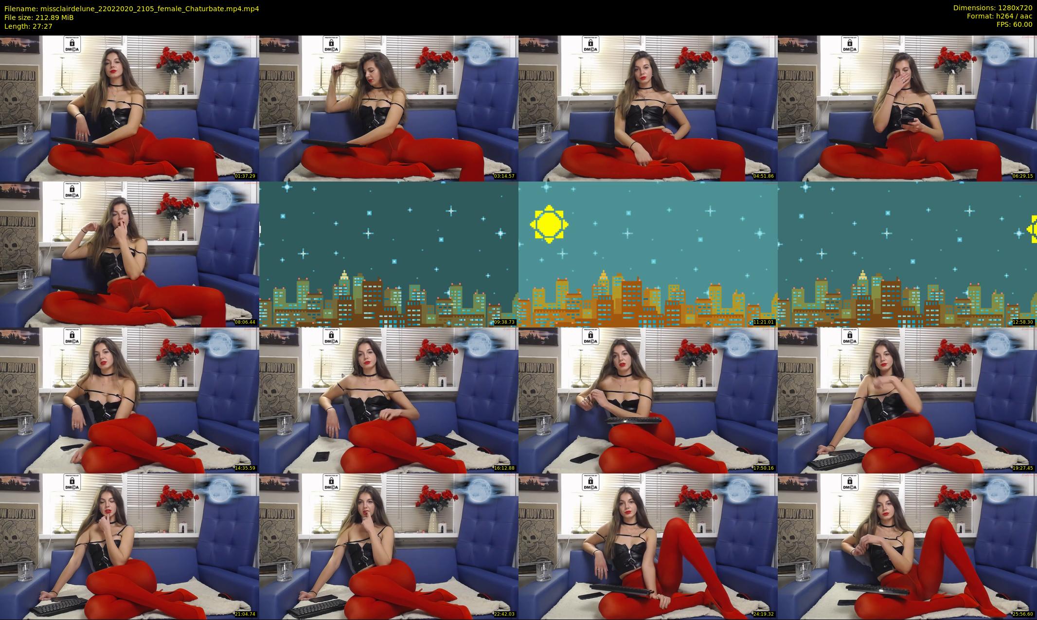 missclairdelune — 28 minute Chaturbate female cam show recording, 720p, Feb 22, 2020