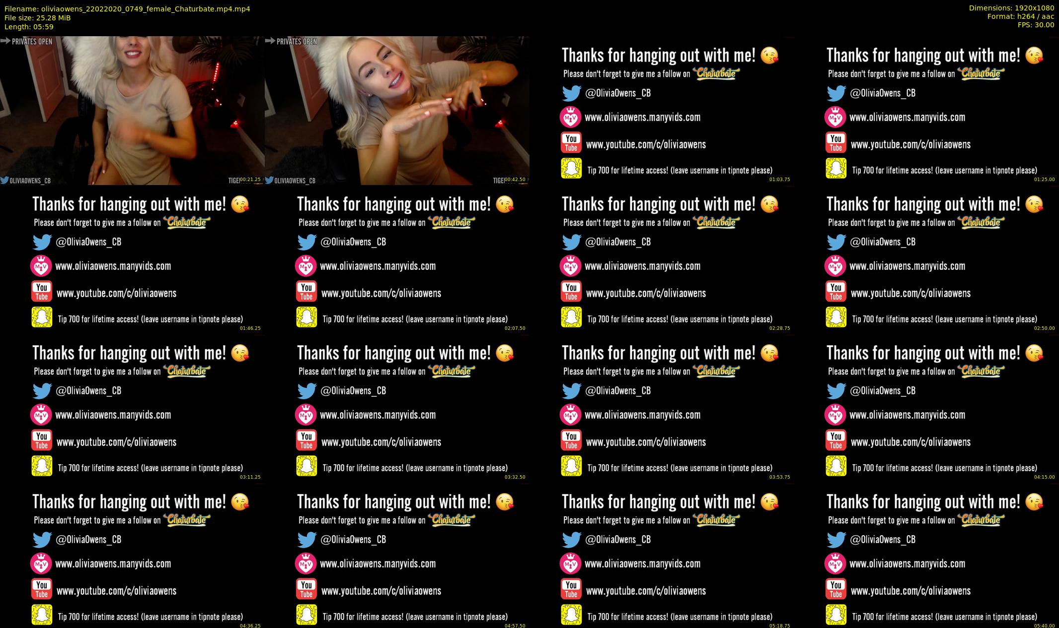 oliviaowens — 6 minute Chaturbate female cam show recording, 1080p, Feb 22, 2020