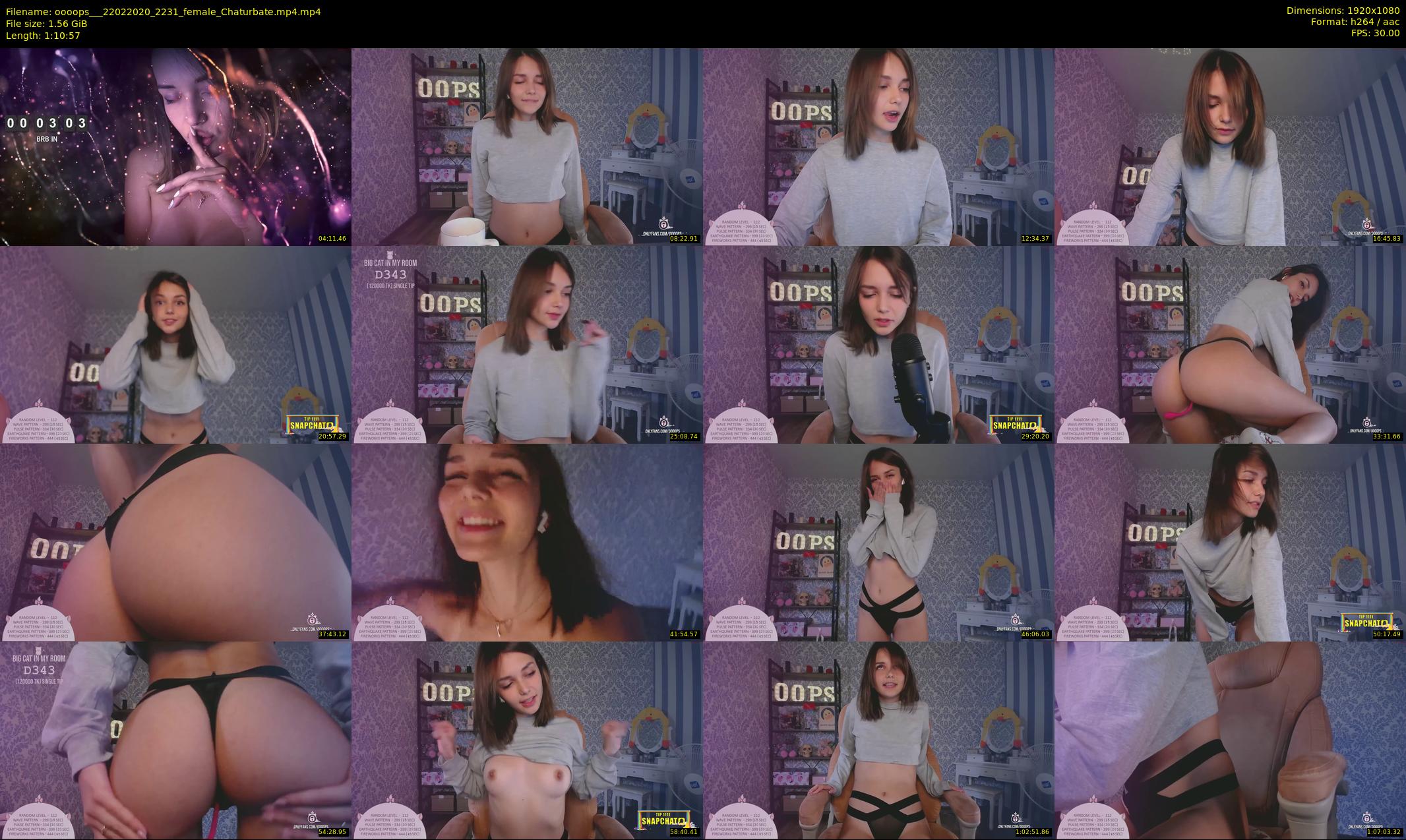 oooops__ — 71 minute Chaturbate female cam show recording, 1080p, Feb 22, 2020