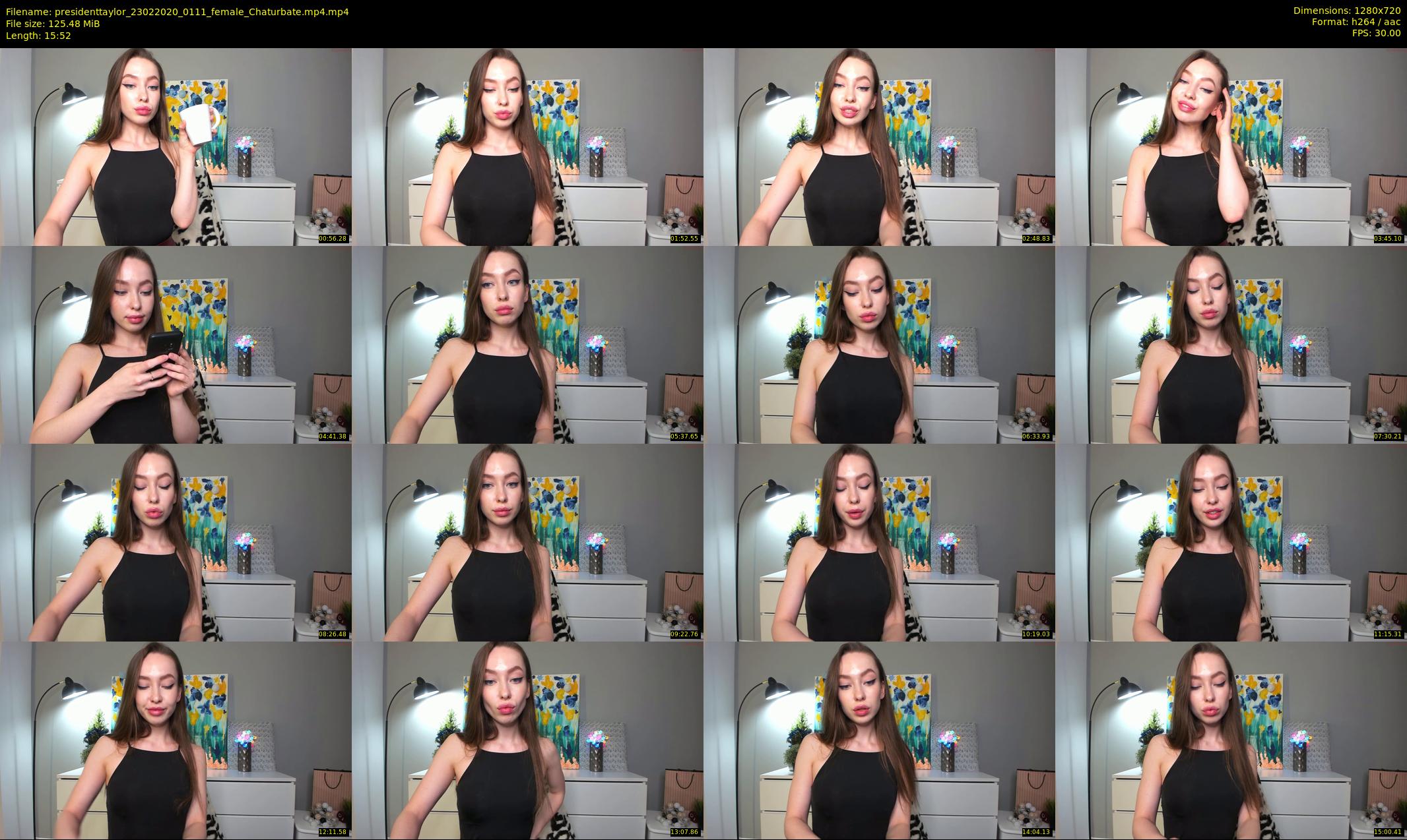 presidenttaylor — 16 minute Chaturbate female cam show recording, 720p, Feb 23, 2020